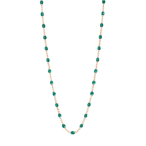 Gigi Clozeau - Classic Gigi Emerald necklace, Rose Gold, 16.5