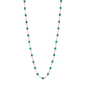 Gigi Clozeau - Classic Gigi Emerald necklace, Rose Gold, 16.5"
