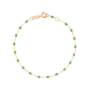 Gigi Clozeau - Classic Gigi Green bracelet, Rose Gold, 6.7"