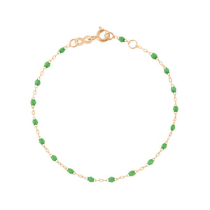 Gigi Clozeau - Classic Gigi Green bracelet, Rose Gold, 5.9"