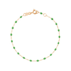 Gigi Clozeau - Classic Gigi Green bracelet, Rose Gold, 7.5"