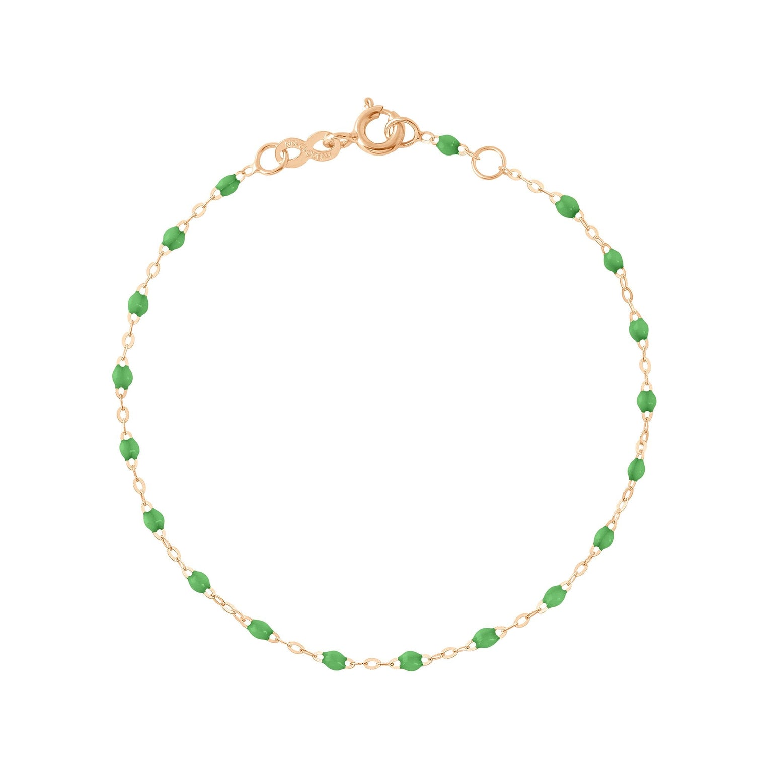 Gigi Clozeau - Classic Gigi Green bracelet, Rose Gold, 7.5"