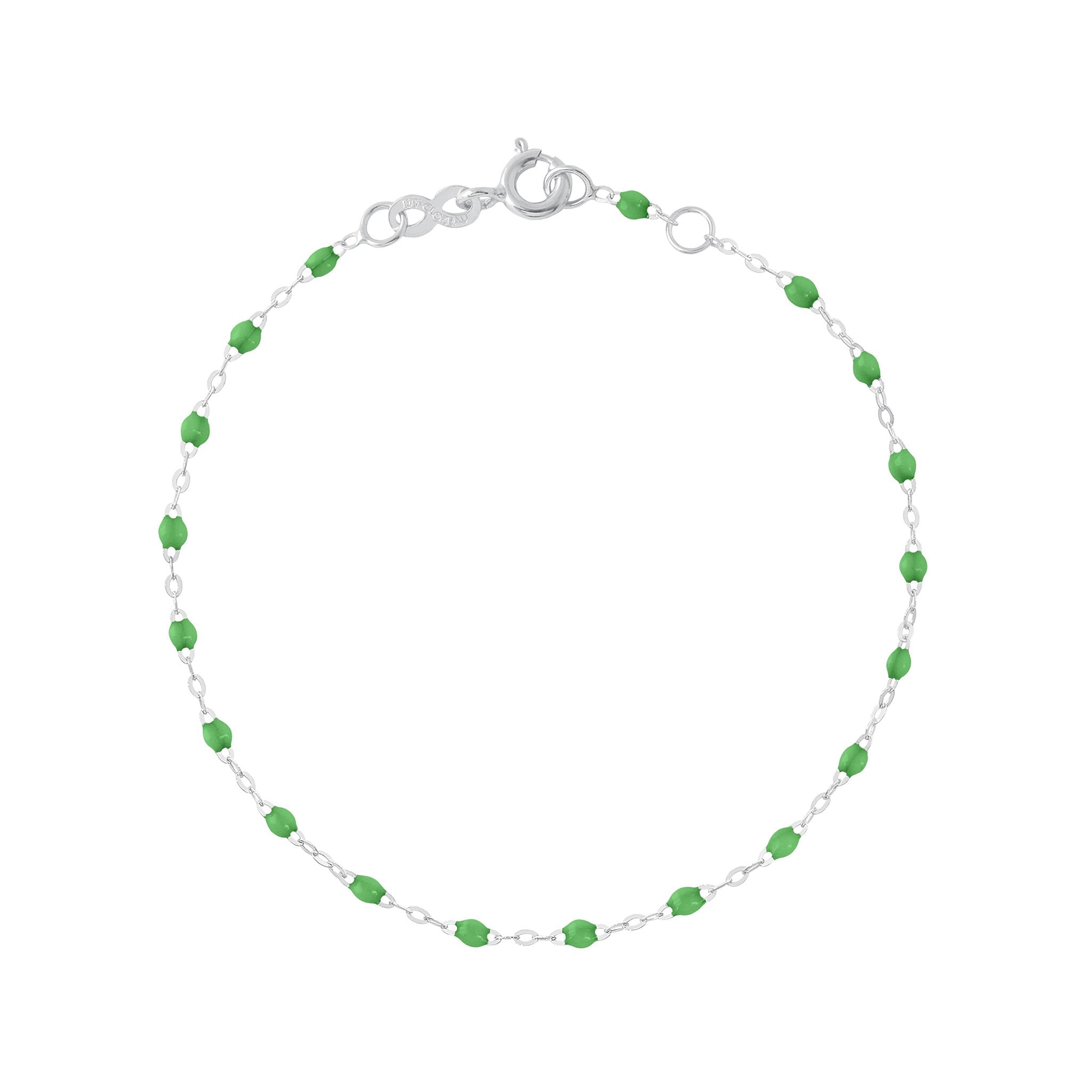 Gigi Clozeau - Classic Gigi Green bracelet, White Gold, 5.9"