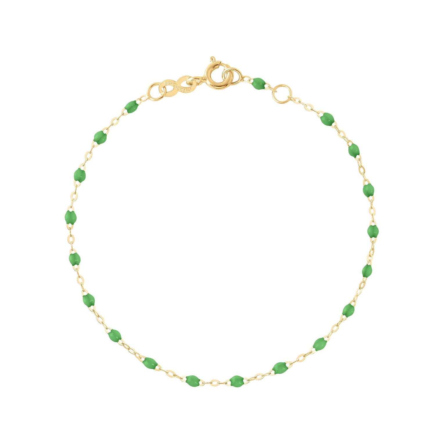 Gigi Clozeau - Classic Gigi Green bracelet, Yellow Gold, 5.9"