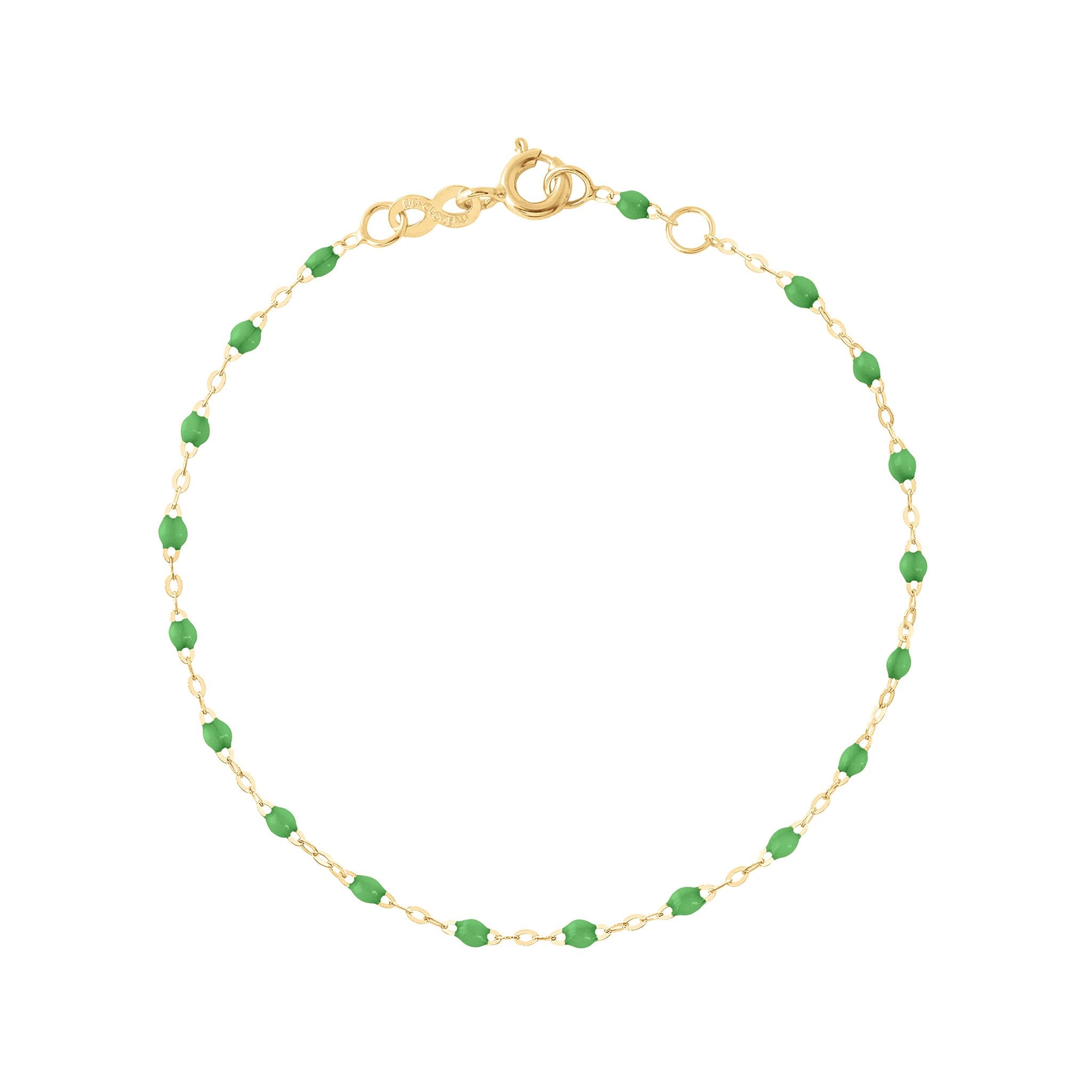 Gigi Clozeau - Classic Gigi Green bracelet, Yellow Gold, 6.7"