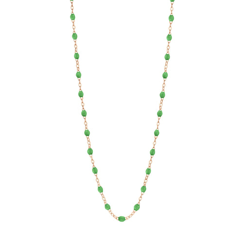 Gigi Clozeau - Classic Gigi Green necklace, Rose Gold, 17.7