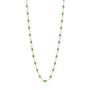 Gigi Clozeau - Classic Gigi Green necklace, Rose Gold, 17.7"