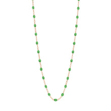 Gigi Clozeau - Classic Gigi Green necklace, Rose Gold, 19.7"