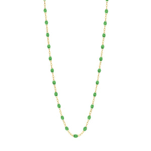 Gigi Clozeau - Classic Gigi Green necklace, Yellow Gold, 19.7"
