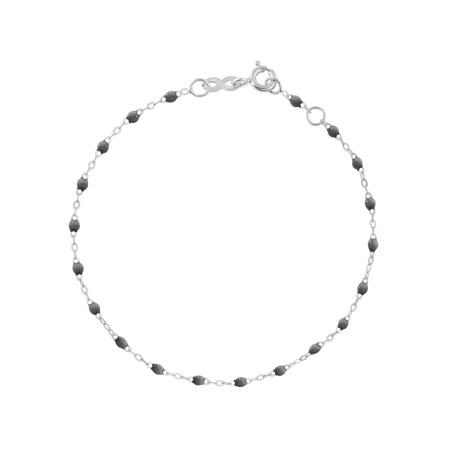 Gigi Clozeau - Classic Gigi Grey bracelet, White Gold, 5.9"