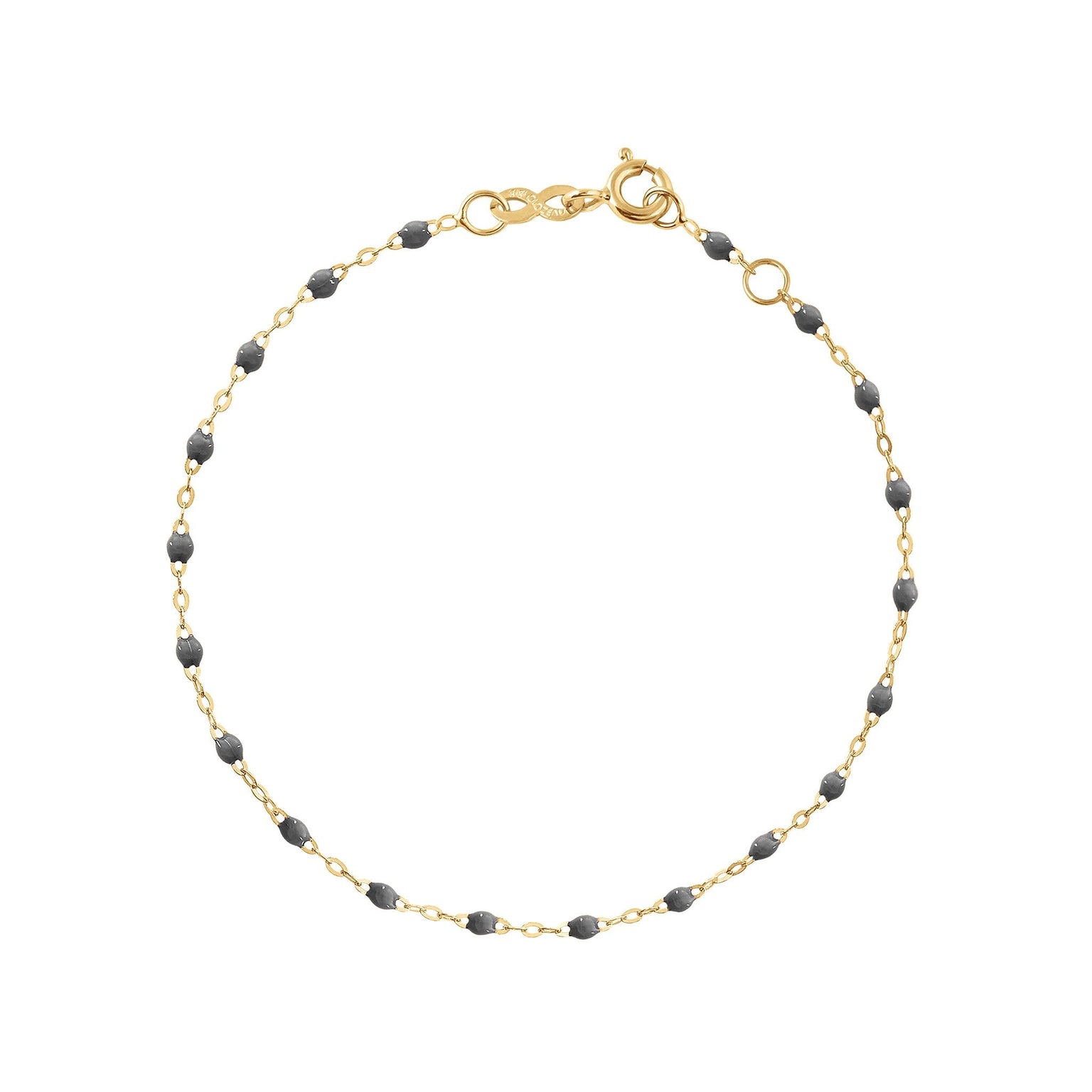 Gigi Clozeau - Classic Gigi Grey bracelet, Yellow Gold, 7.5"
