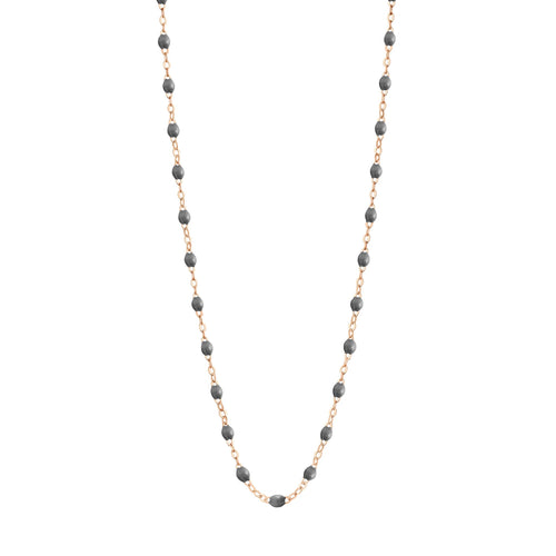Gigi Clozeau - Classic Gigi Grey necklace, Rose Gold, 16.5
