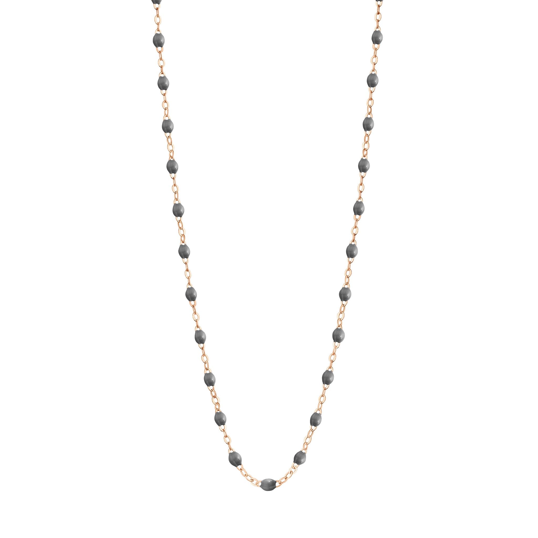 Gigi Clozeau - Classic Gigi Grey necklace, Rose Gold, 17.7"