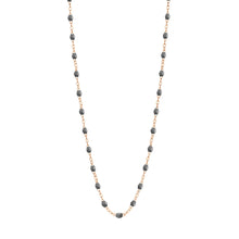 Gigi Clozeau - Classic Gigi Grey necklace, Rose Gold, 17.7"