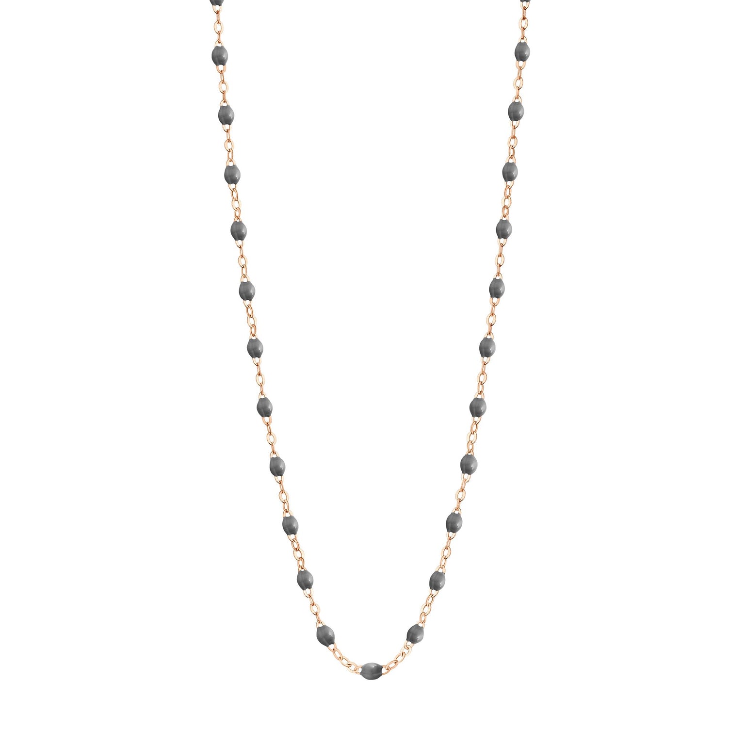 Gigi Clozeau - Classic Gigi Grey necklace, Rose Gold, 19.7"