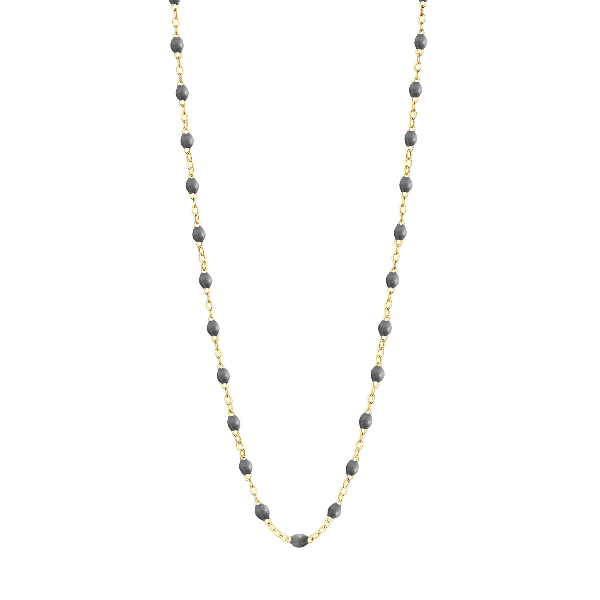 Gigi Clozeau - Classic Gigi Grey necklace, Yellow Gold, 17.7"