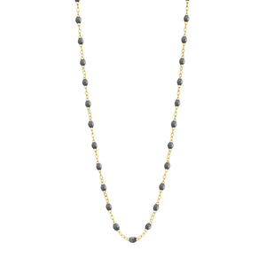 Gigi Clozeau - Classic Gigi Grey necklace, Yellow Gold, 17.7"
