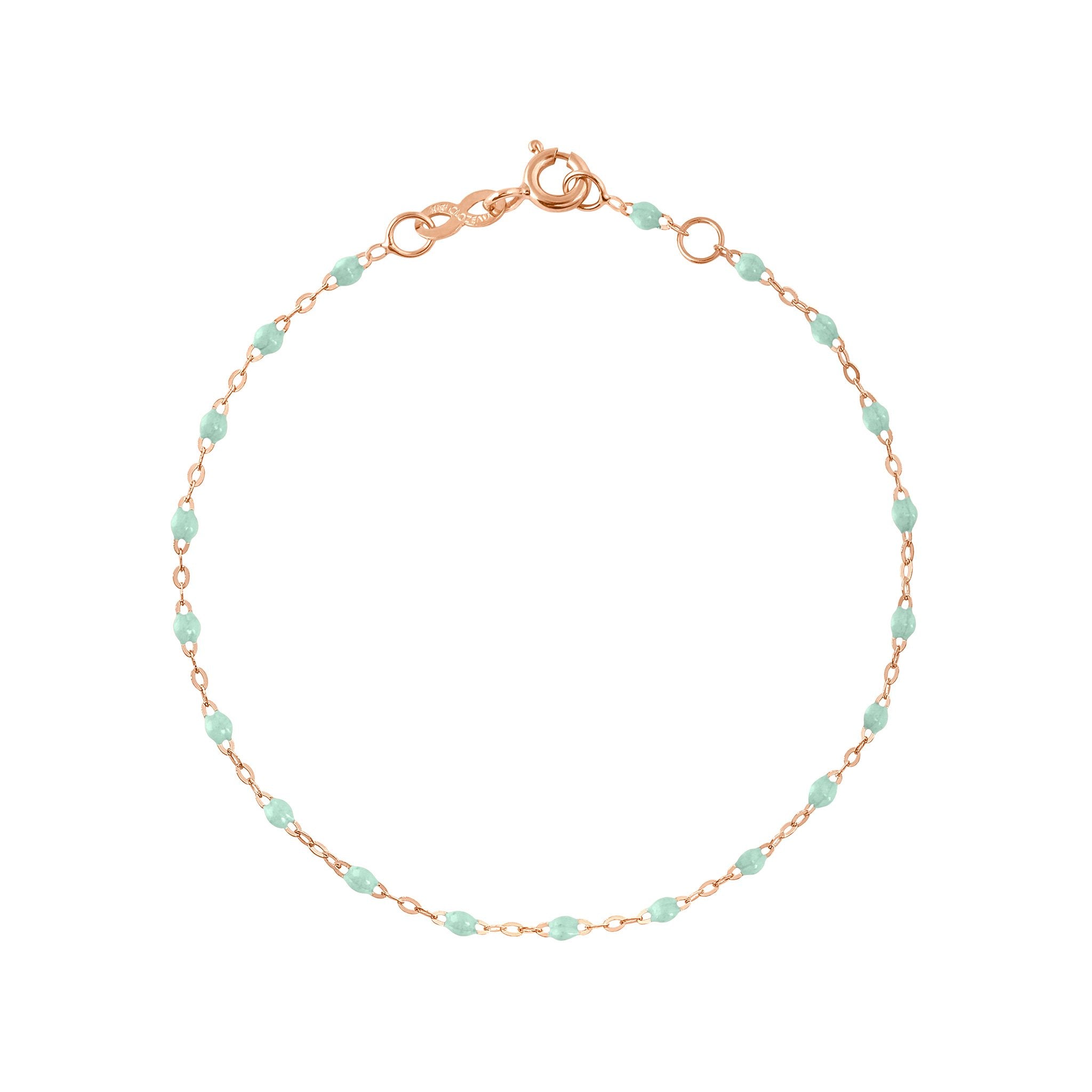 Gigi Clozeau - Classic Gigi Jade bracelet, Rose Gold, 6.7"