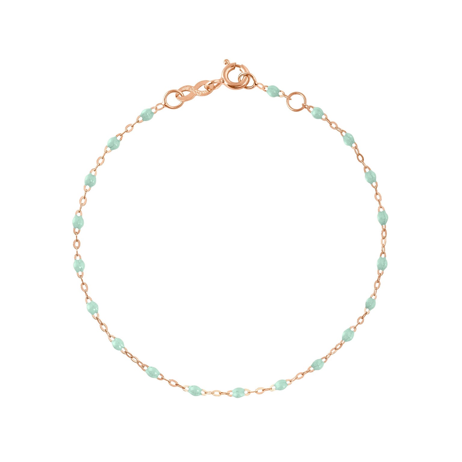 Gigi Clozeau - Classic Gigi Jade bracelet, Rose Gold, 5.9"