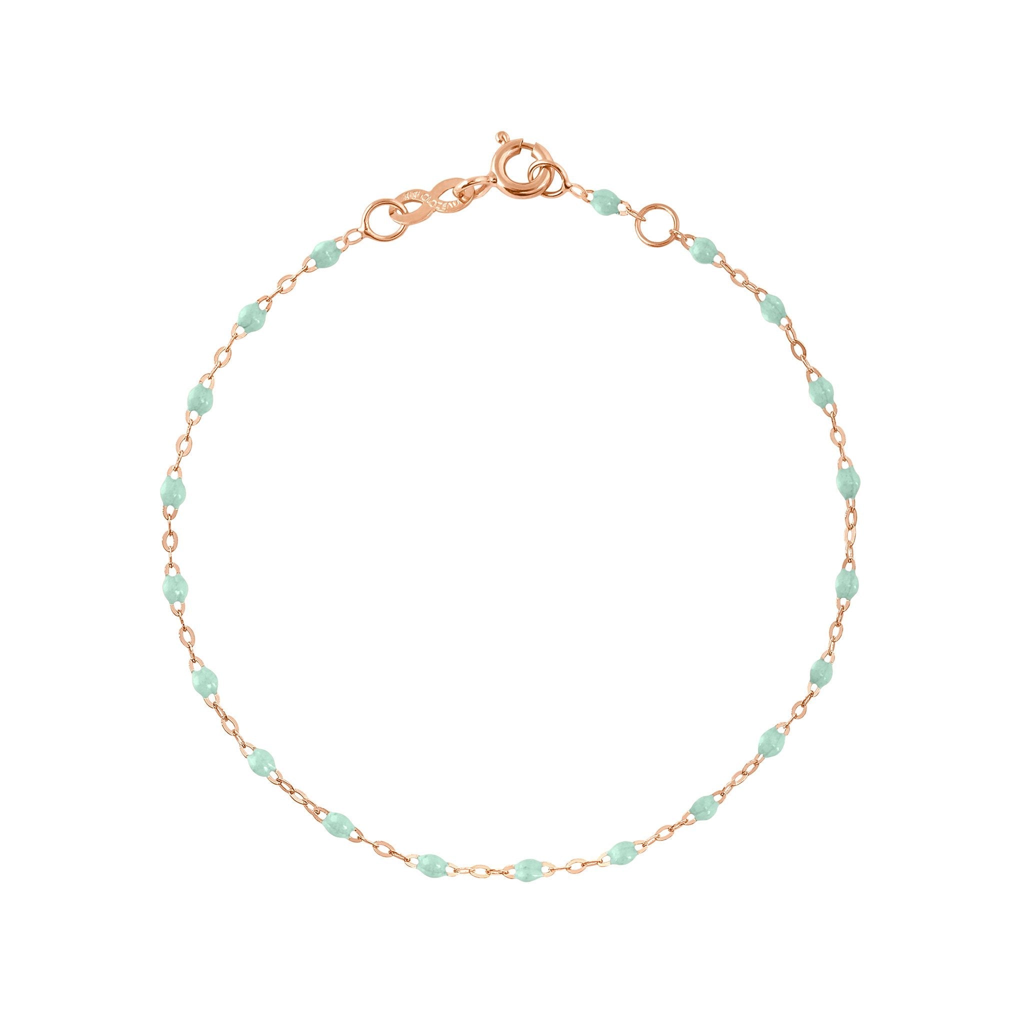 Gigi Clozeau - Classic Gigi Jade bracelet, Rose Gold, 7.5"