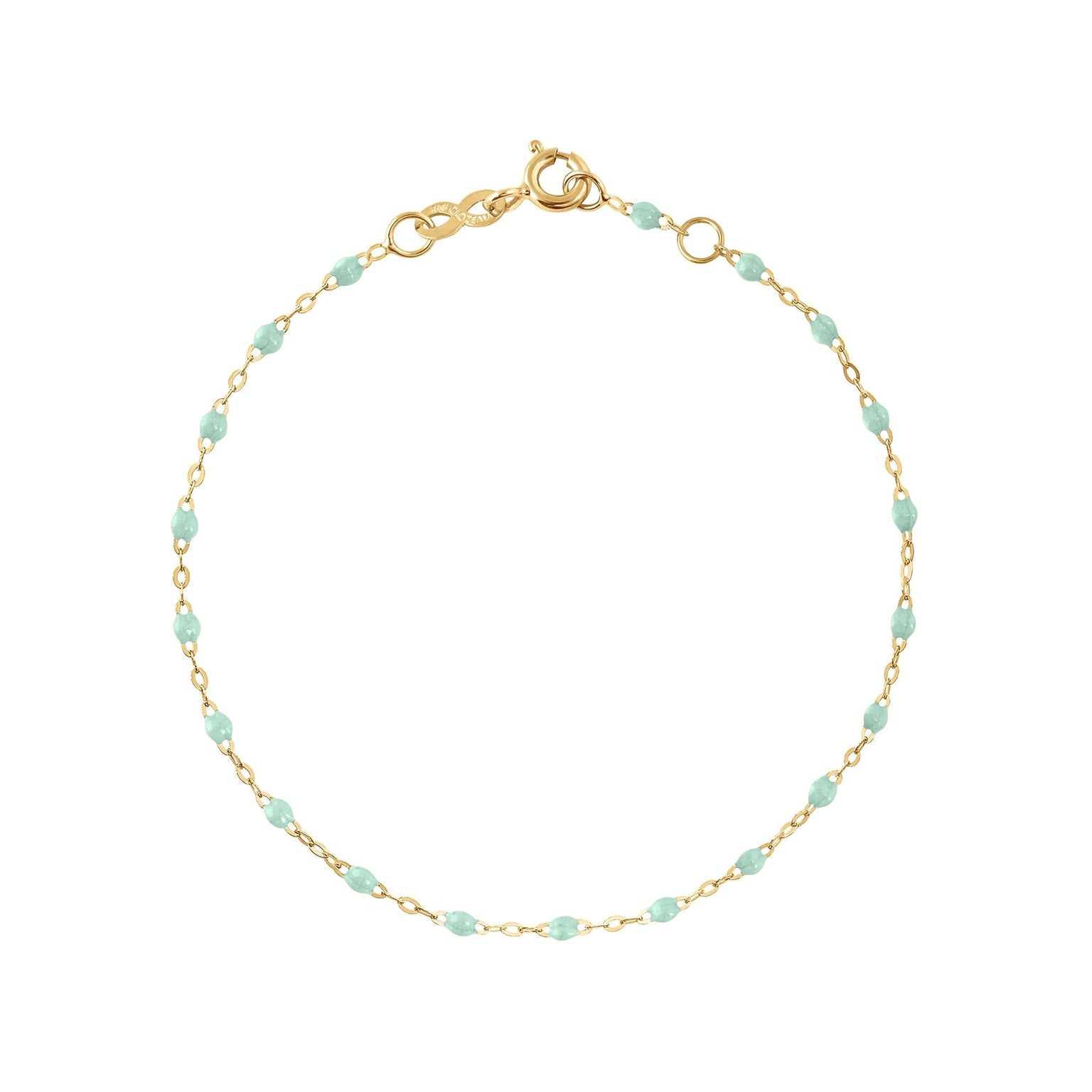 Gigi Clozeau - Classic Gigi Jade bracelet, Yellow Gold, 7.5"