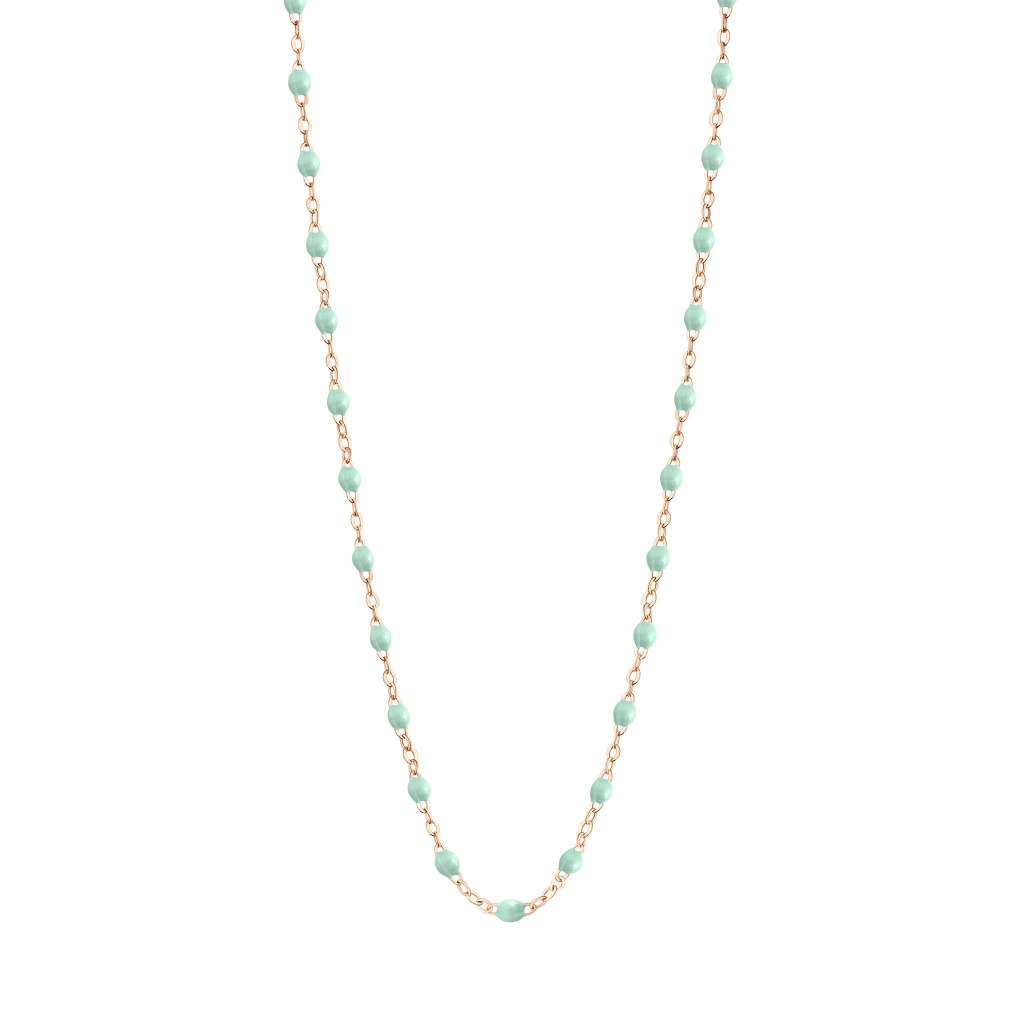 Gigi Clozeau - Classic Gigi Jade necklace, Rose Gold, 19.7"