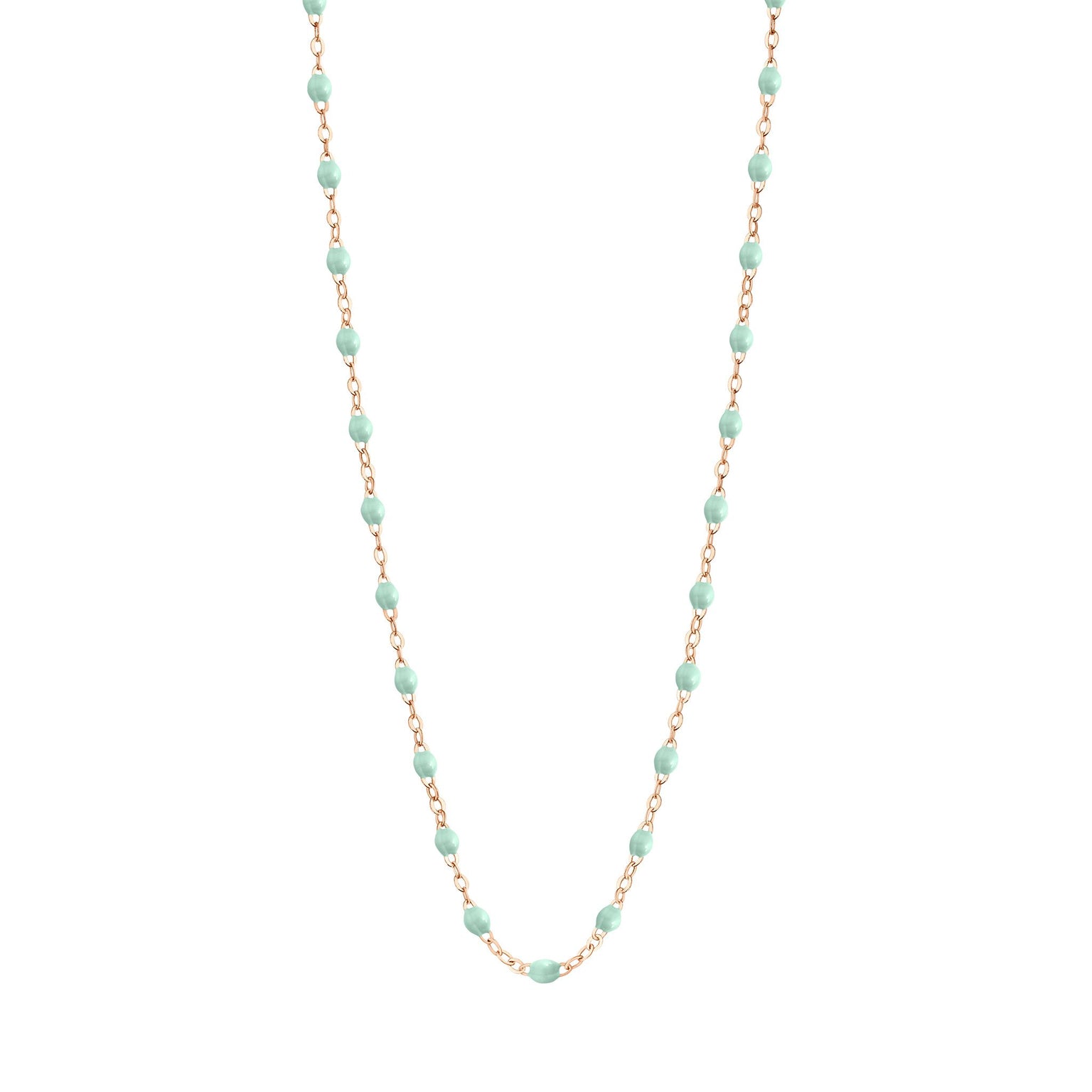 Gigi Clozeau - Classic Gigi Jade necklace, Rose Gold, 19.7"