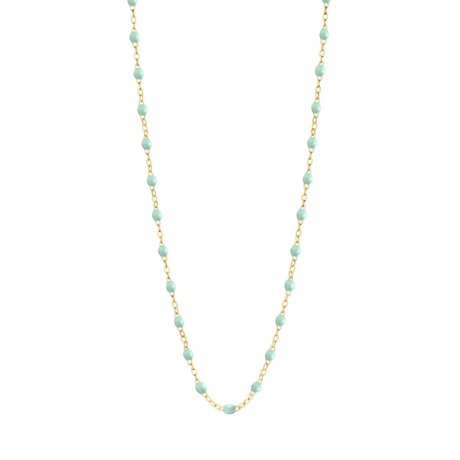 Gigi Clozeau - Classic Gigi Jade necklace, yellow gold, 16.5"