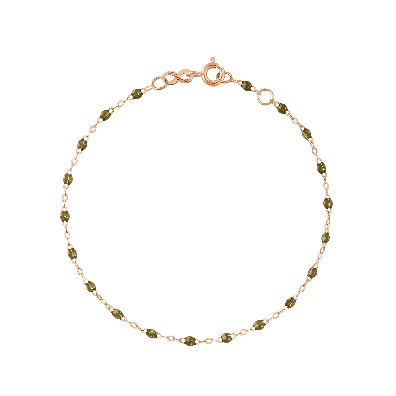 Gigi Clozeau - Classic Gigi Khaki bracelet, Rose Gold, 5.9"