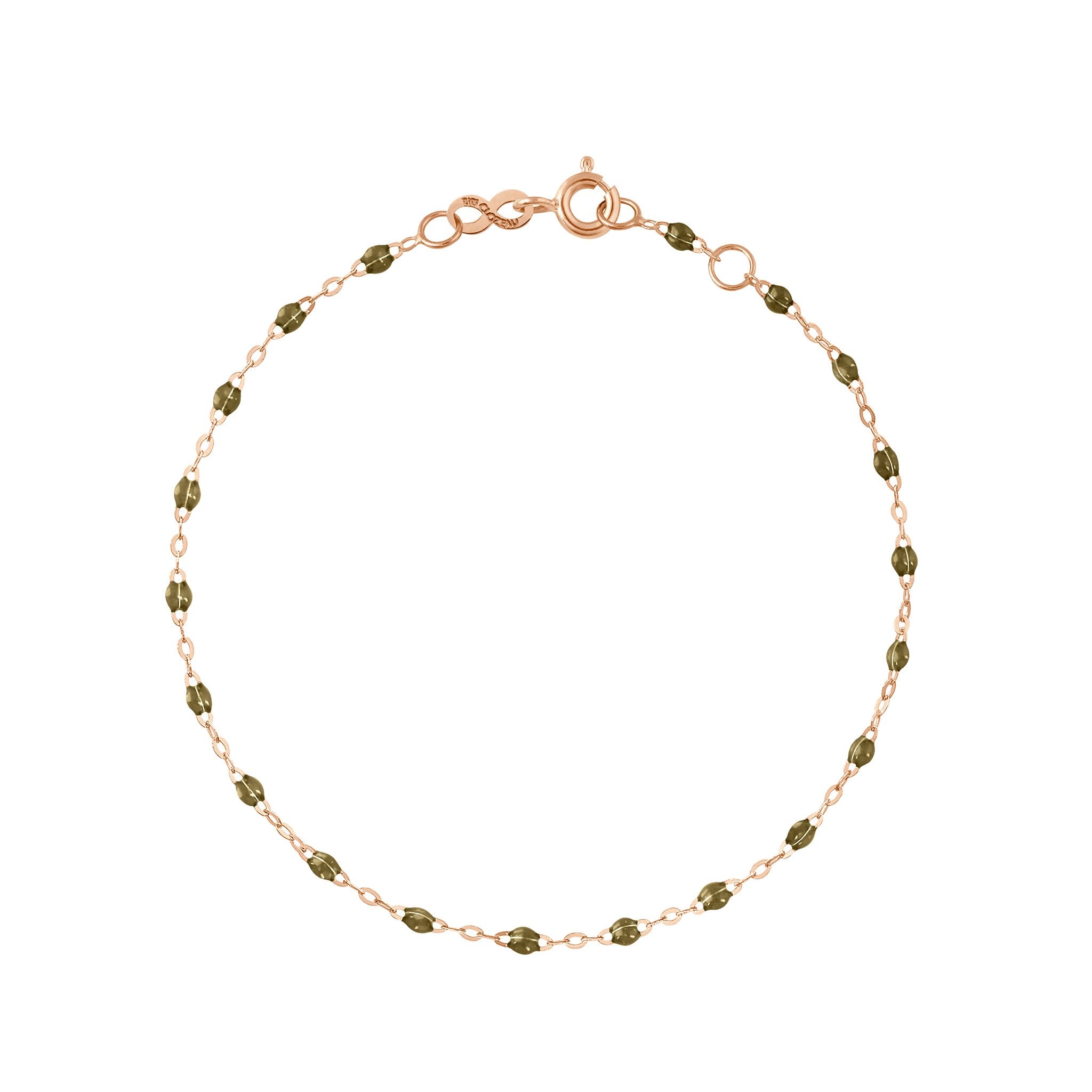 Gigi Clozeau - Classic Gigi Khaki bracelet, Rose Gold, 6.7"