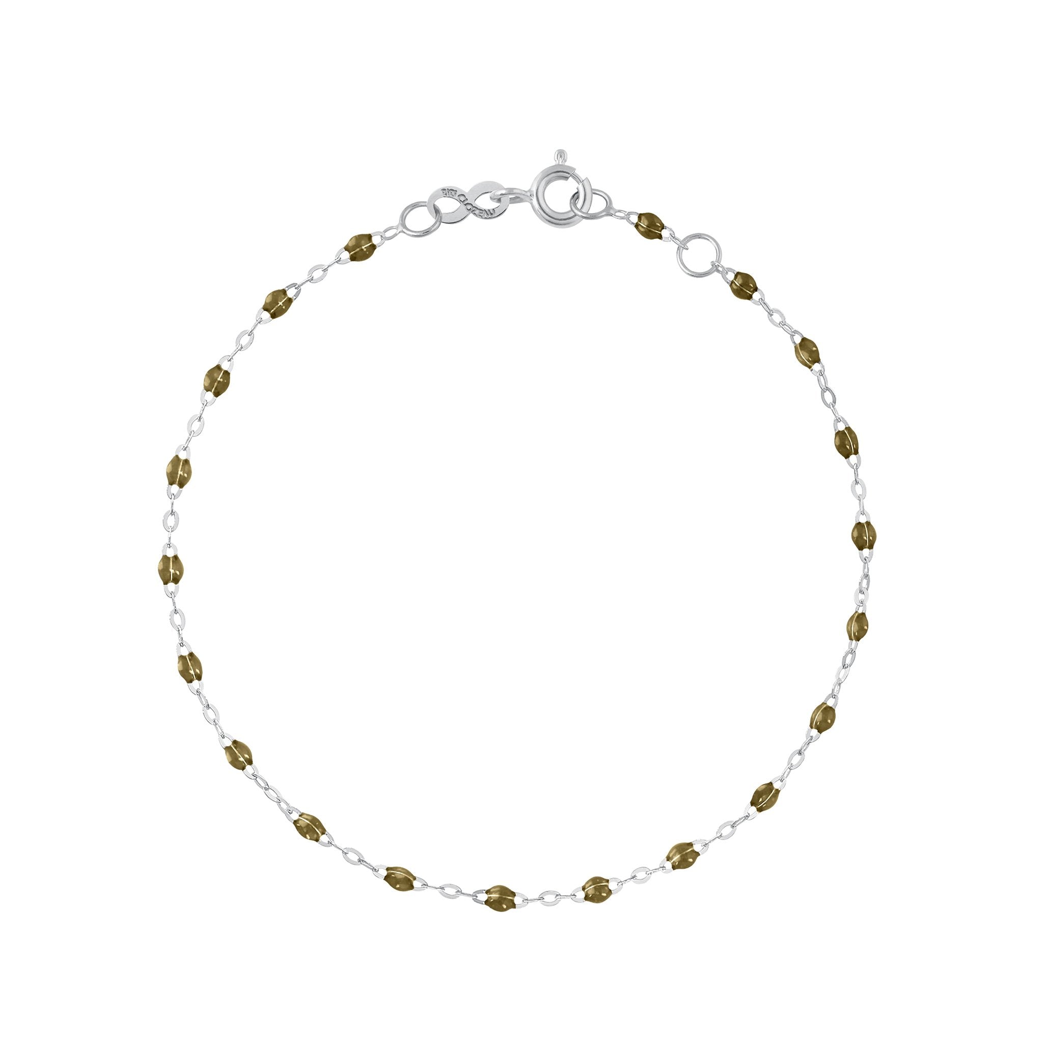 Gigi Clozeau - Classic Gigi Khaki bracelet, White Gold, 7.5"