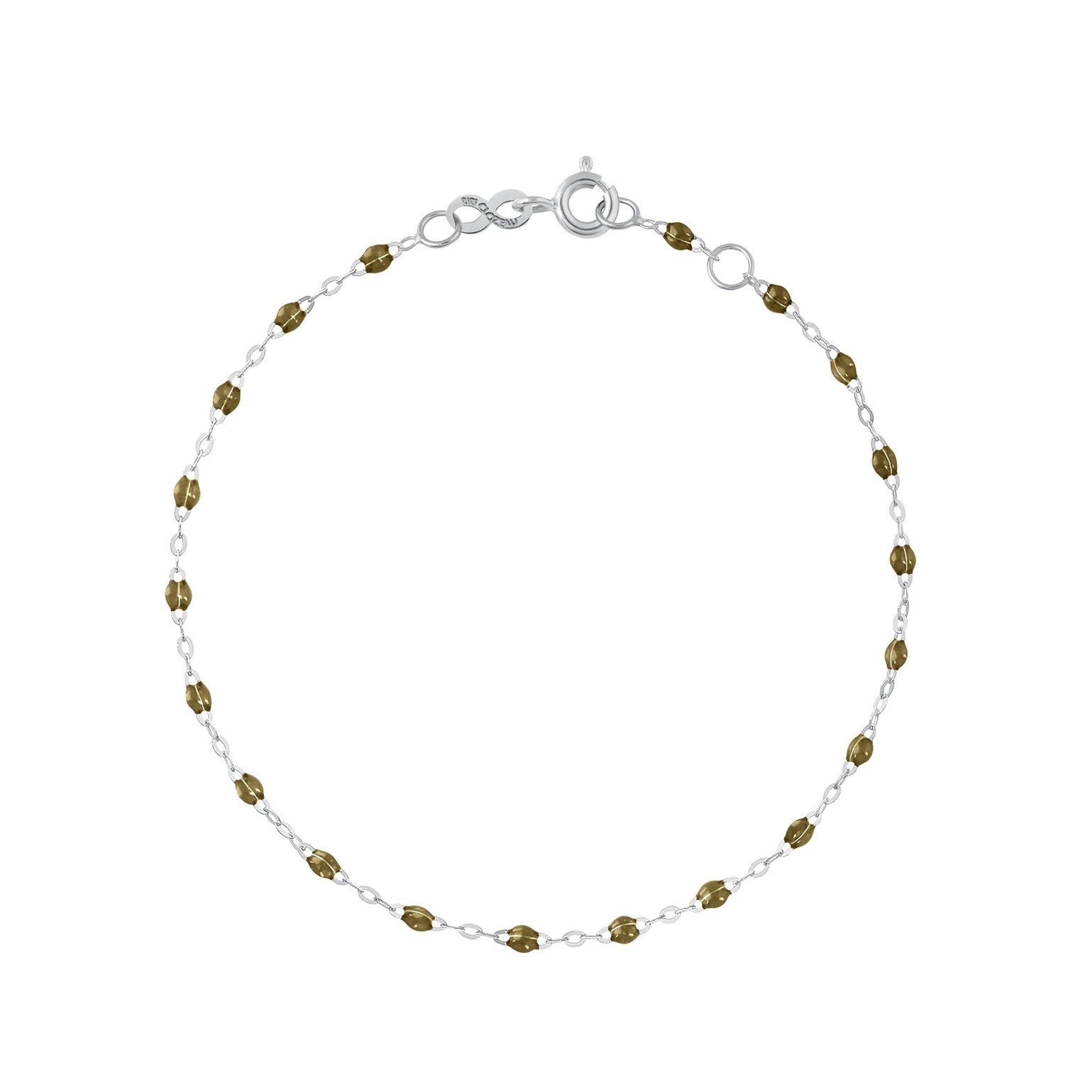 Gigi Clozeau - Classic Gigi Khaki bracelet, White Gold, 7.5"