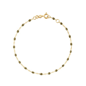 Gigi Clozeau - Classic Gigi Khaki bracelet, Yellow Gold, 5.9"