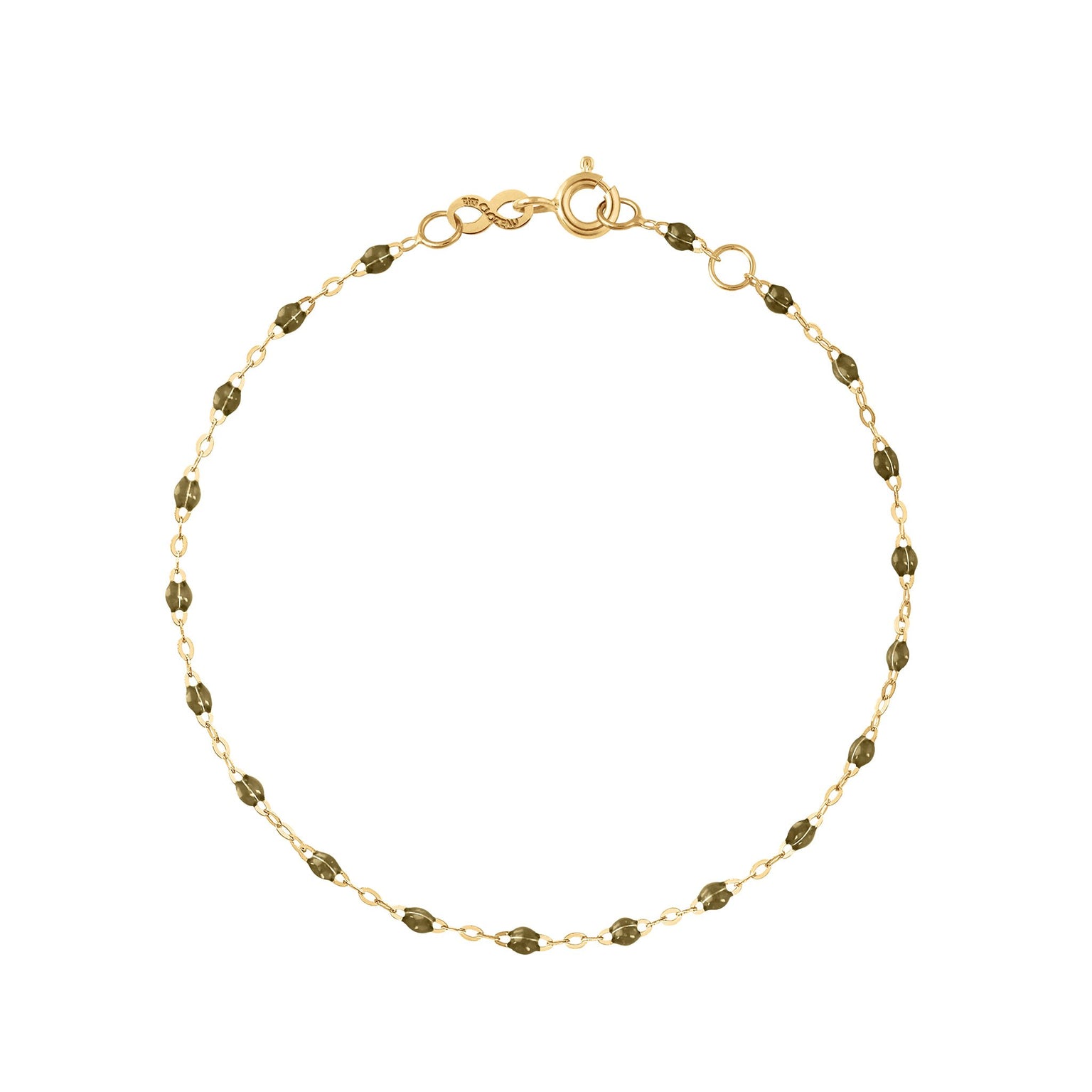 Gigi Clozeau - Classic Gigi Khaki bracelet, Yellow Gold, 6.7"
