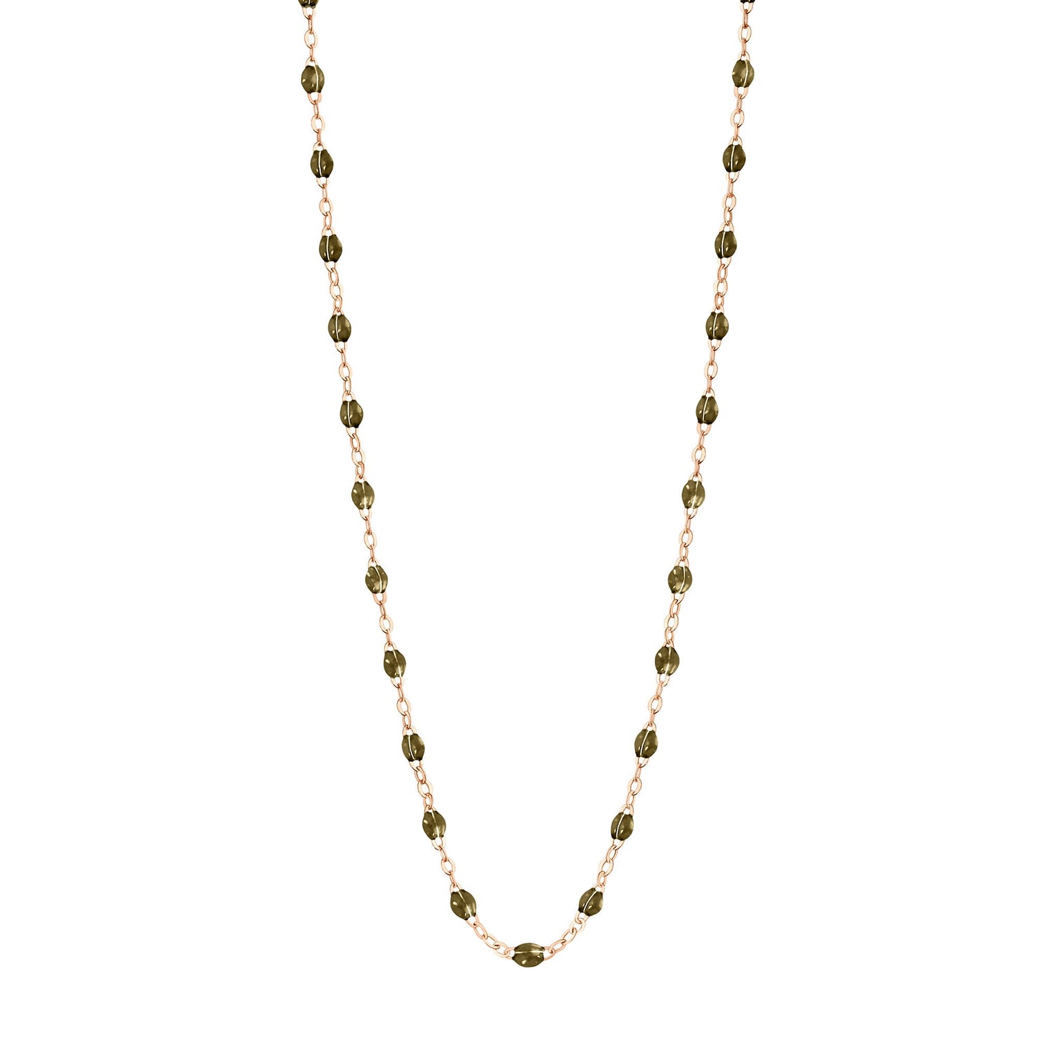 Gigi Clozeau - Classic Gigi Khaki necklace, Rose Gold, 17.7"