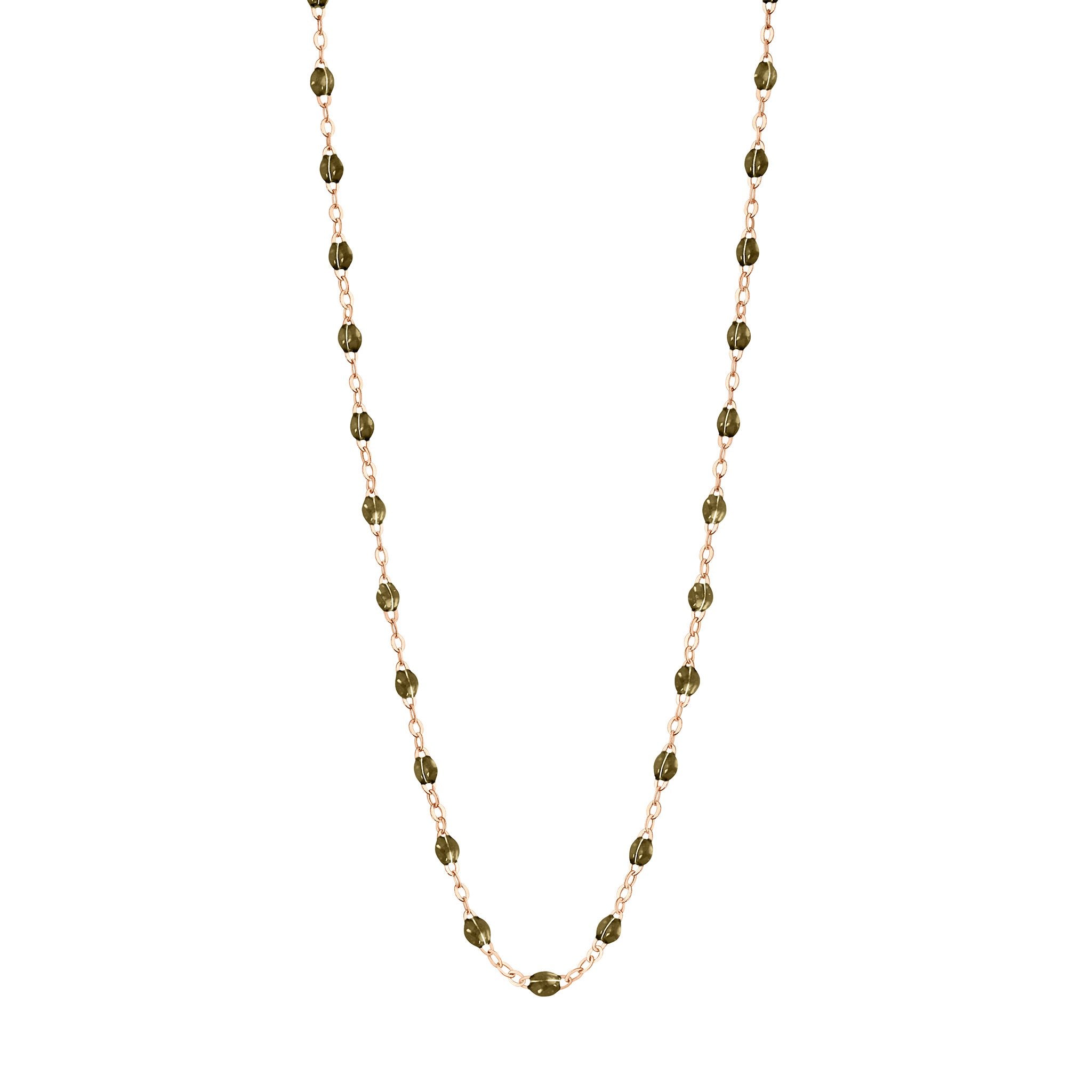 Gigi Clozeau - Classic Gigi Khaki necklace, Rose Gold, 19.7"