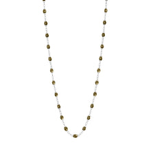 Gigi Clozeau - Classic Gigi Khaki necklace, White Gold, 16.5"