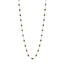 Gigi Clozeau - Classic Gigi Khaki necklace, White Gold, 16.5"