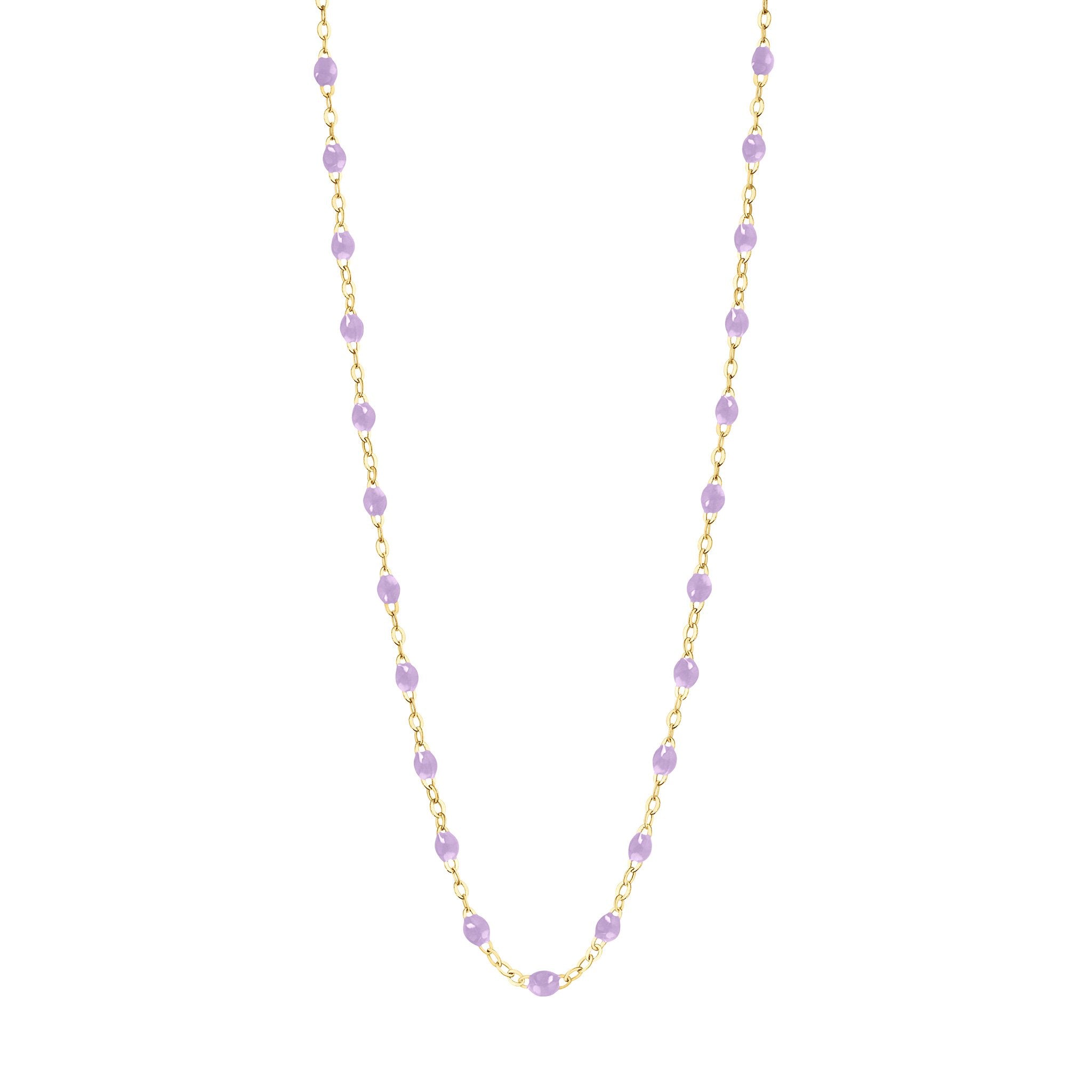 Classic Gigi Lilac necklace, yellow gold, 16.5
