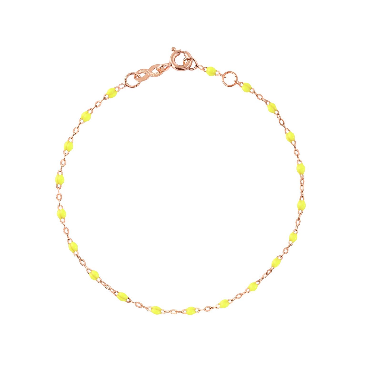 Gigi Clozeau - Classic Gigi Lime bracelet, Rose Gold, 6.7"