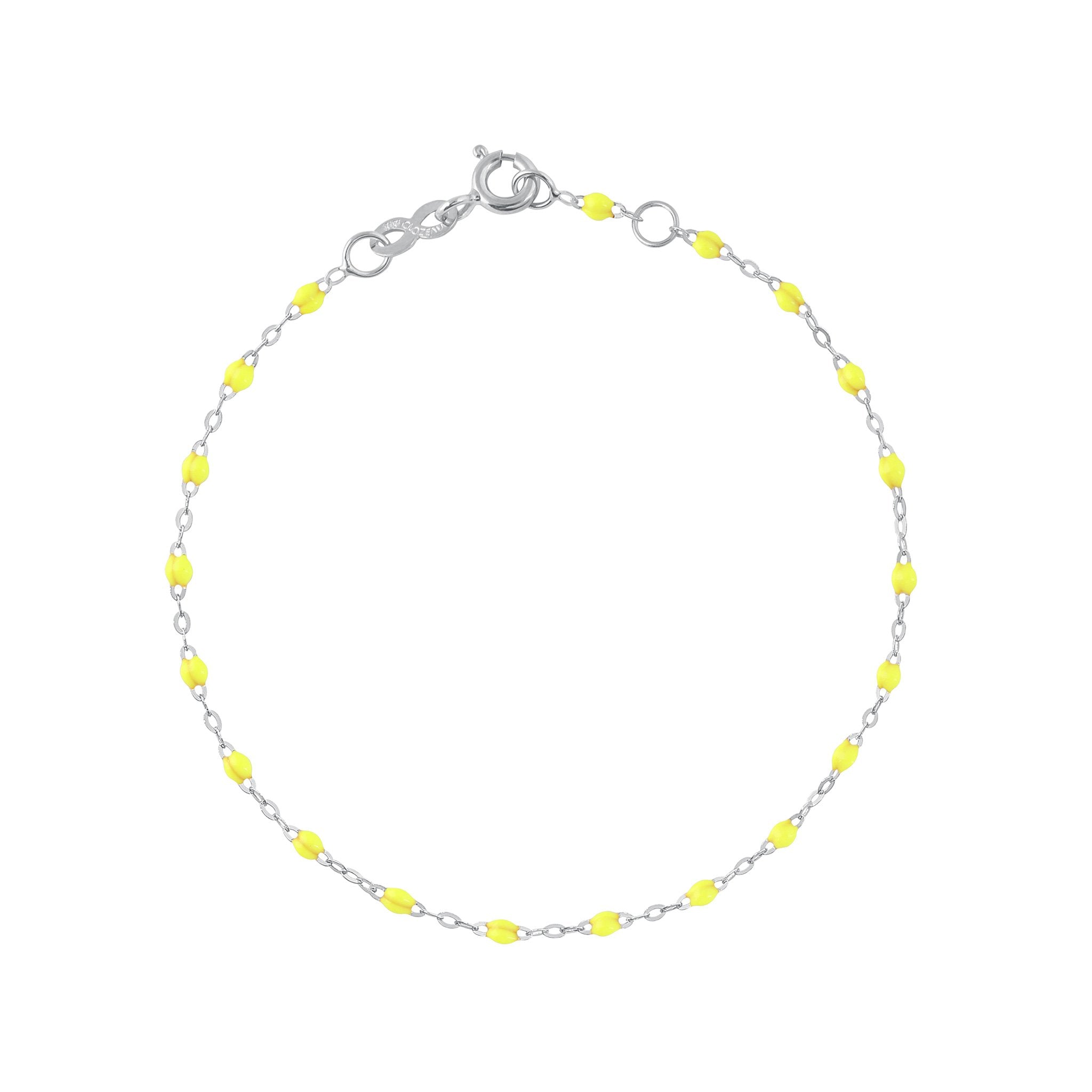 Gigi Clozeau - Classic Gigi Lime bracelet, White Gold, 6.7"