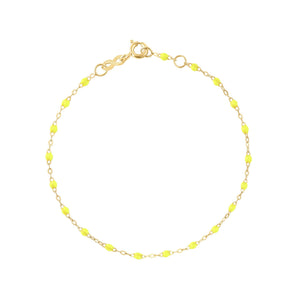 Gigi Clozeau - Classic Gigi Lime bracelet, Yellow Gold, 5.9"