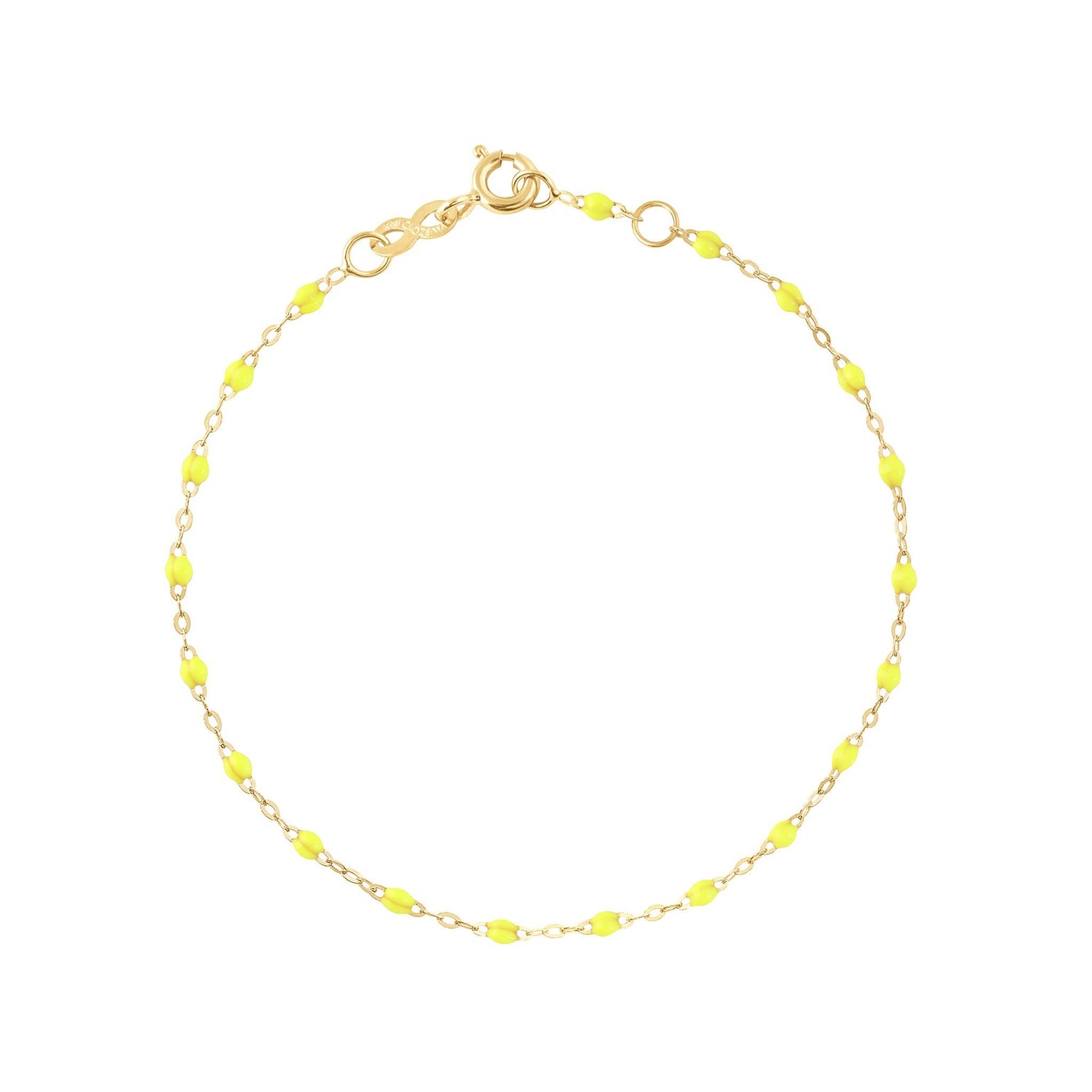 Gigi Clozeau - Classic Gigi Lime bracelet, Yellow Gold, 5.9"