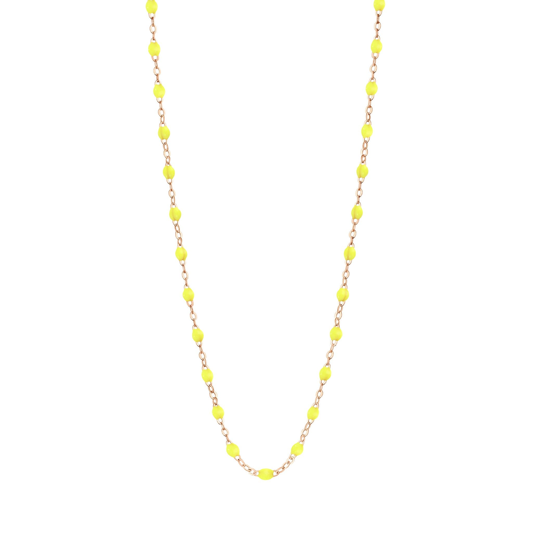 Gigi Clozeau - Classic Gigi Lime necklace, Rose Gold, 16.5"