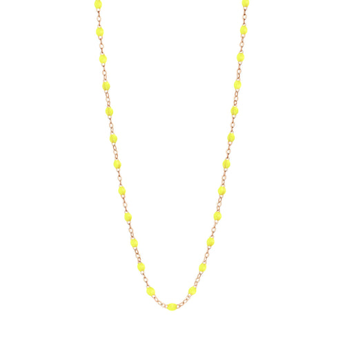 Gigi Clozeau - Classic Gigi Lime necklace, Rose Gold, 17.7