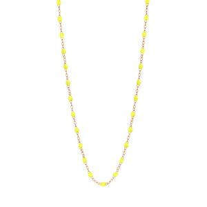 Gigi Clozeau - Classic Gigi Lime necklace, Rose Gold, 17.7"