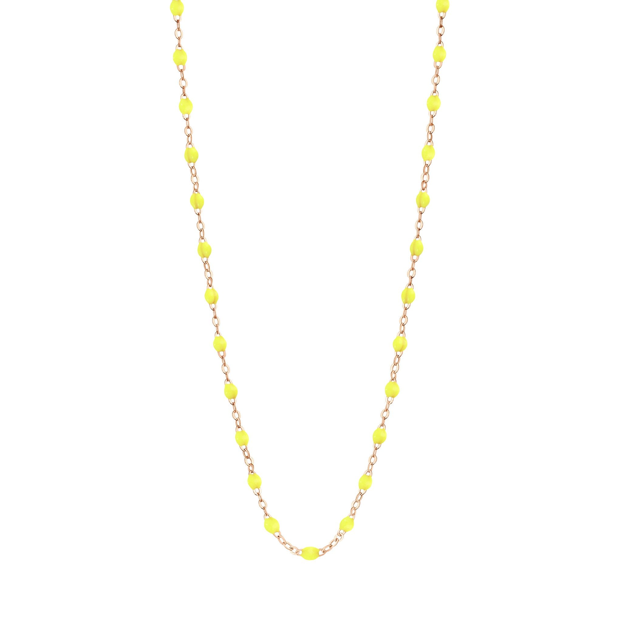 Gigi Clozeau - Classic Gigi Lime necklace, Rose Gold, 19.7"