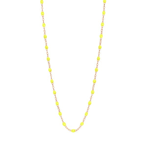 Gigi Clozeau - Classic Gigi Lime necklace, Rose Gold, 19.7"