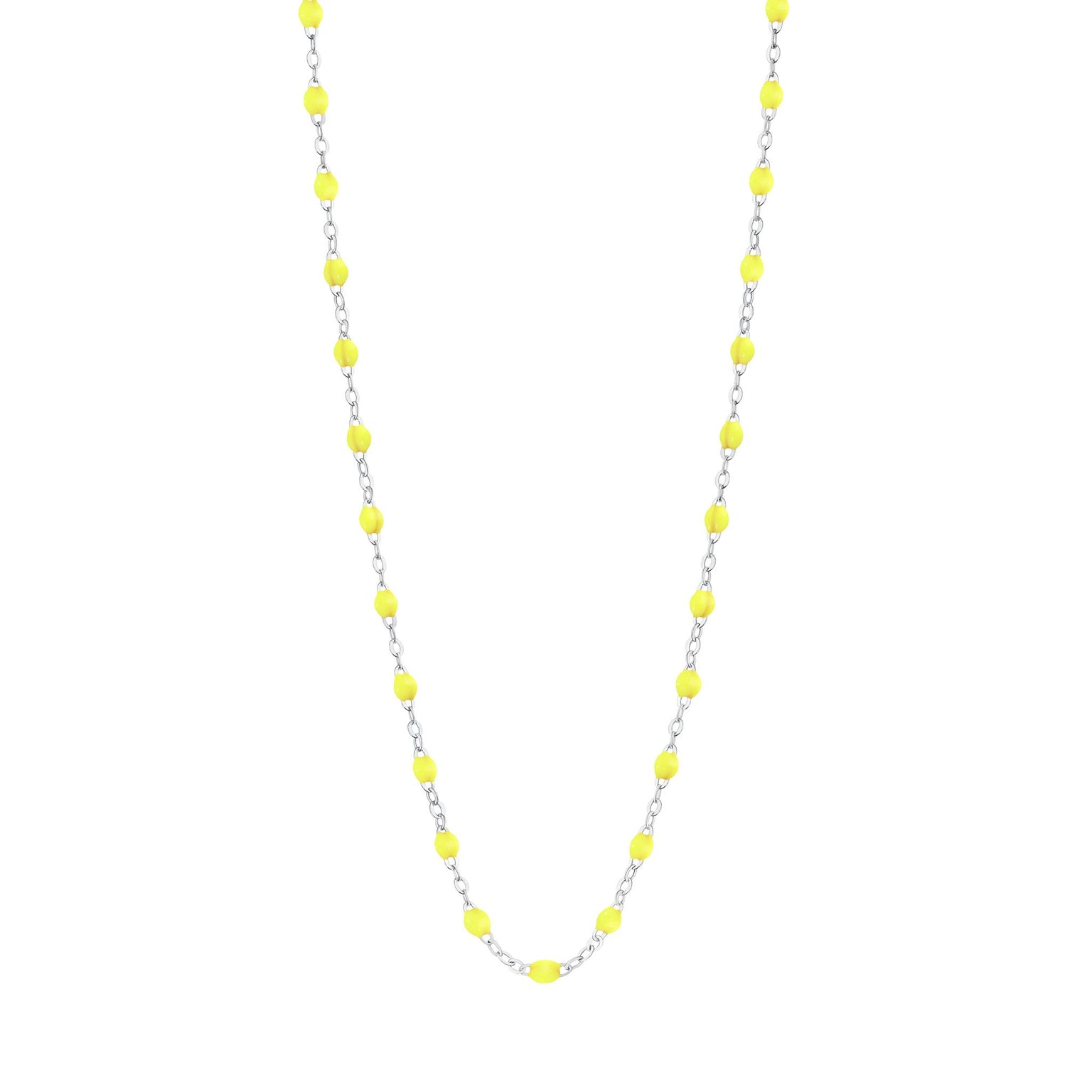 Gigi Clozeau - Classic Gigi Lime necklace, White Gold, 16.5"
