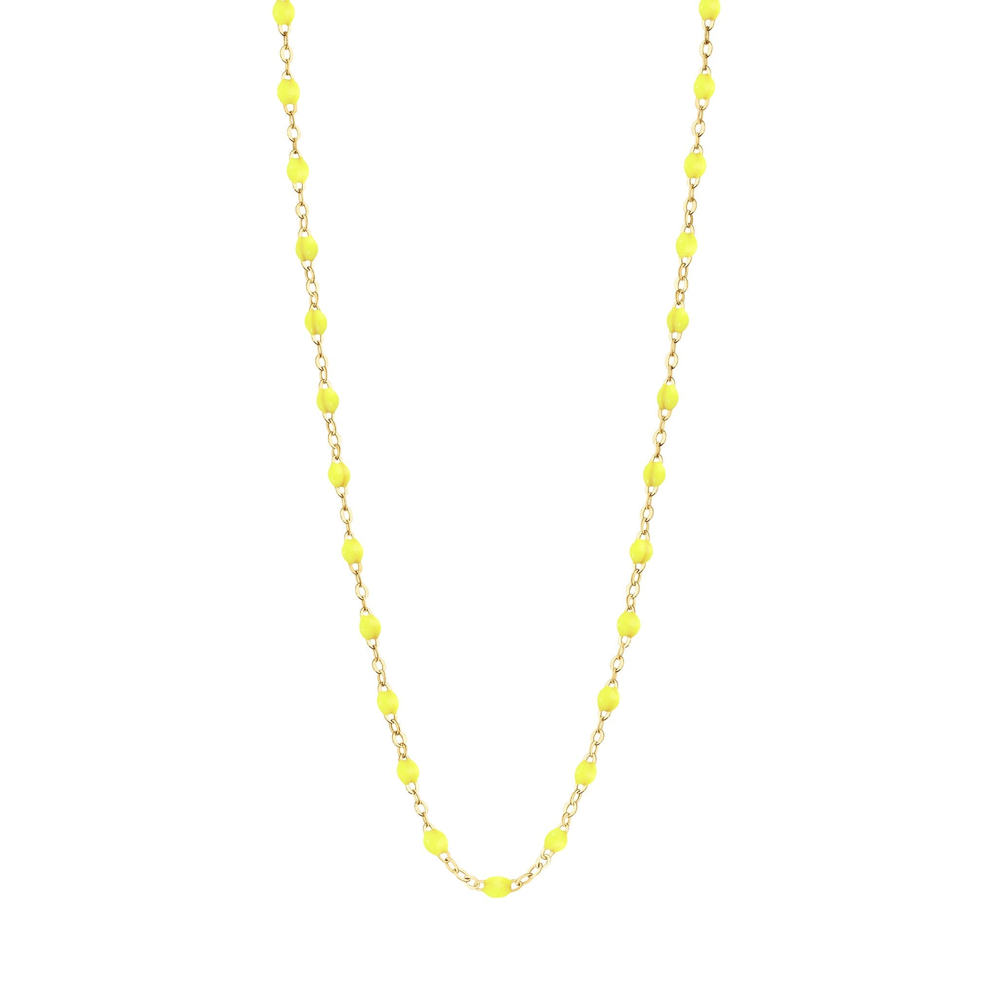 Gigi Clozeau - Classic Gigi Lime necklace, Yellow Gold, 17.7"